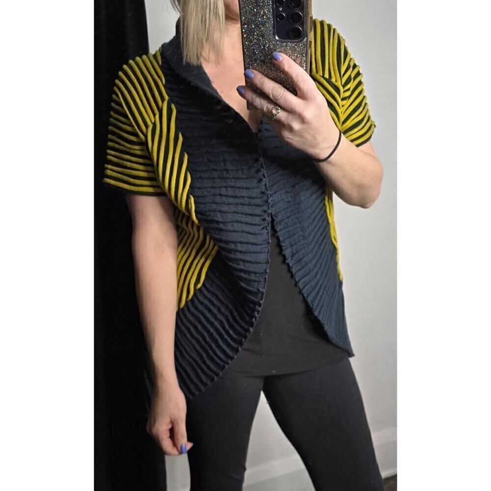 Vintage Oversized Mustard Yellow Cardigan Sweater
